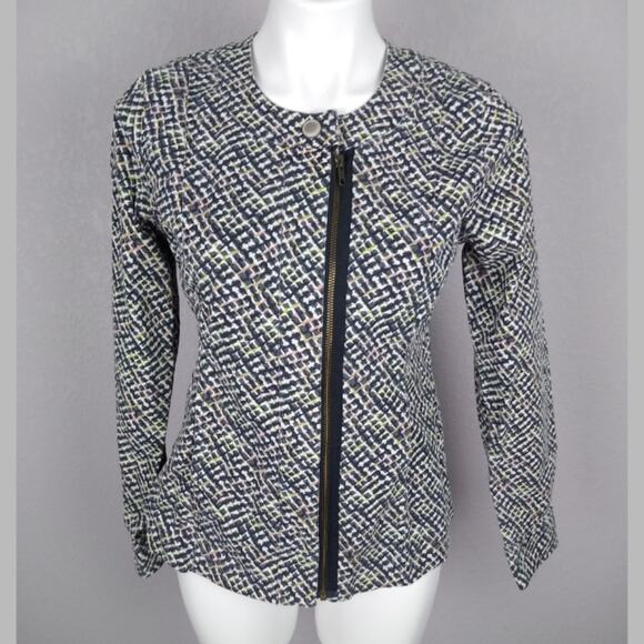 CAbi Cliffside Asymmetric Zip Moto Jacket #5099 S - Picture 2 of 15